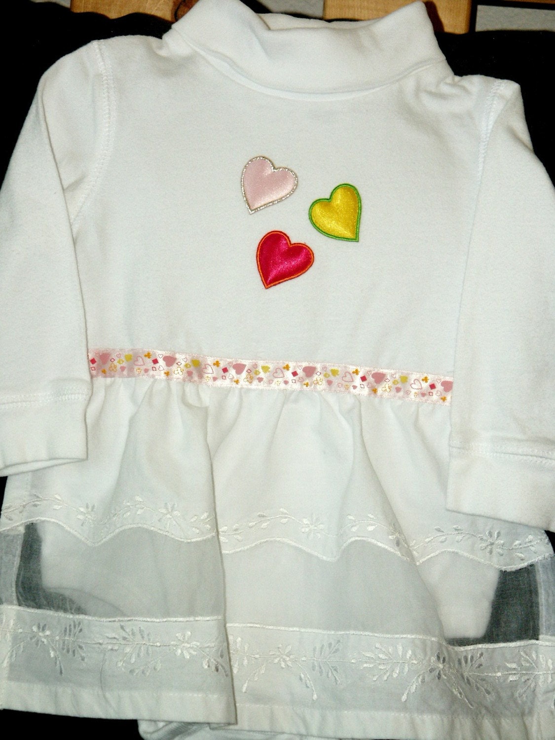 50% off Sale, Baby Onesie Bodysuit with Hearts