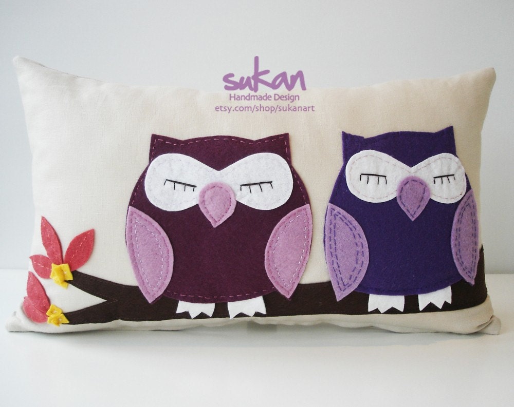 Sukan / Owls Pillow Cover - 12x20