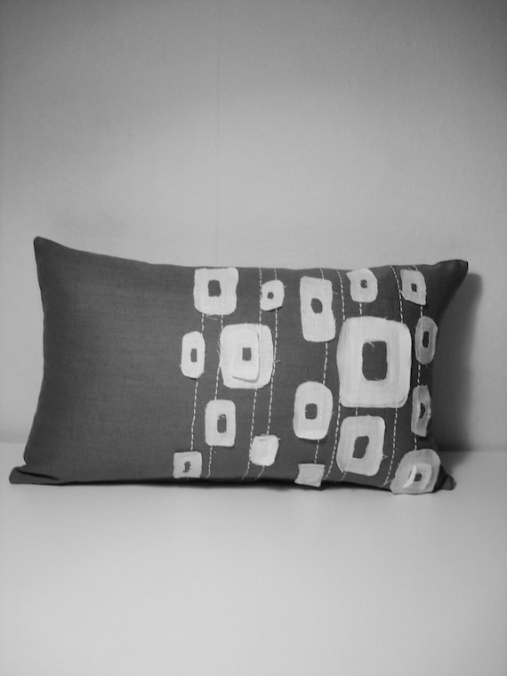 Gray Linen Pillow cover - 12x20
