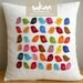 Sukan / Colors Birds White Linen Pillow Cover - 14x14 inch