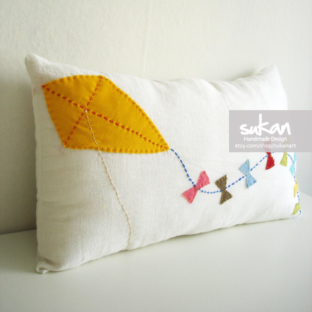 Kite - Linen Pillow cover - 12x20