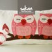 Sukan / Pink Owls Pillow Cover - 12x20