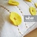 Sukan / White Yellow Linen Pillow cover - 12x20