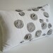 Sukan / White Linen Pillow Cover - Decorative Pillow Cover, Beautiful Rose Throw Pillow Cover ,12x20 inch - White, Gray