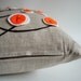 Sukan / Original Pen Pattern Pillow Cover - 12x20 inch - Beige, Black, Orange, White Color