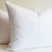Sukan / 1 White Simple Linen Pillow Cover - linen pillowcase - white linen pillow - white pillows - white throw pillow - 24x24 pillows