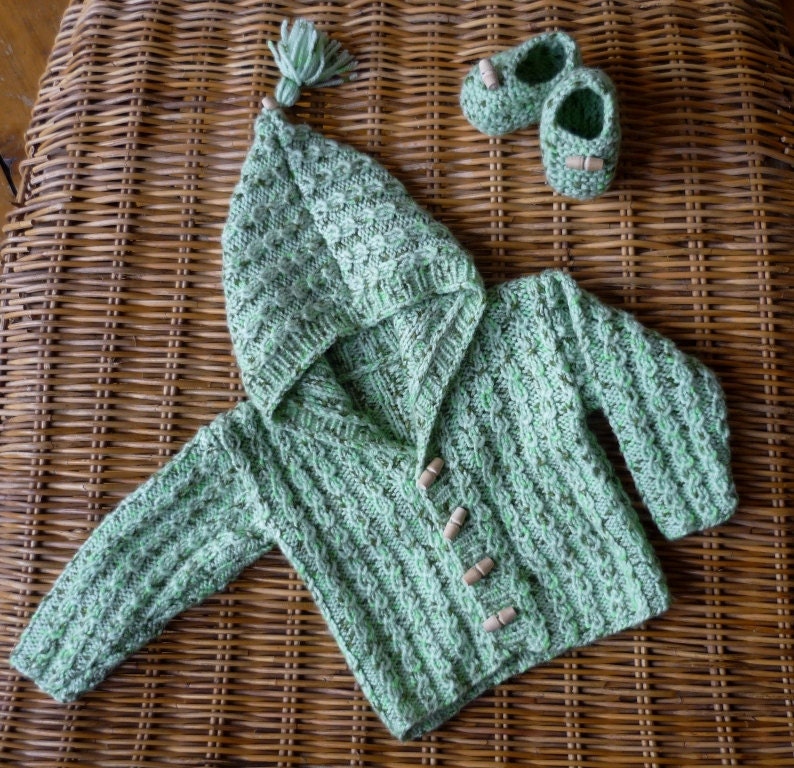 Baby Boy Hooded Cardigan Set