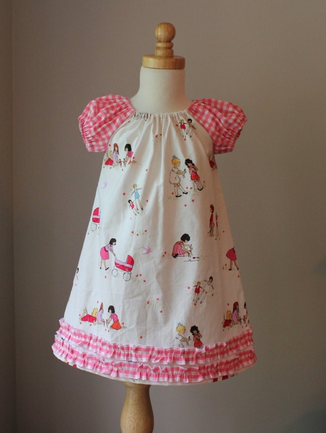 Girls Peasant Dress - Sophie - Size 3T - Ready to Ship