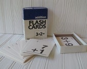 Vintage Box of Addition Math Flashcards