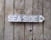 Primitive Wood SEA SIDE Sign