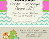 Custom Cookie Exchange Party INVITE(Modern)- Printable PDF