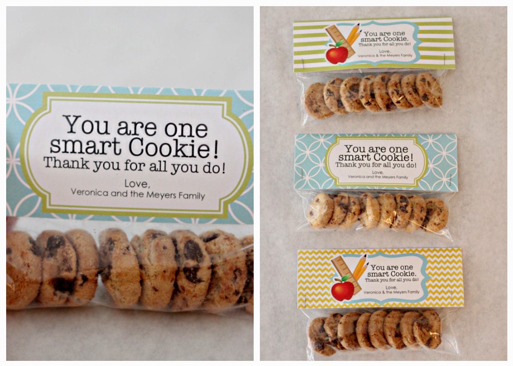 Teacher Gift: One Smart Cookie Treat Bag Tags - Printable PDF