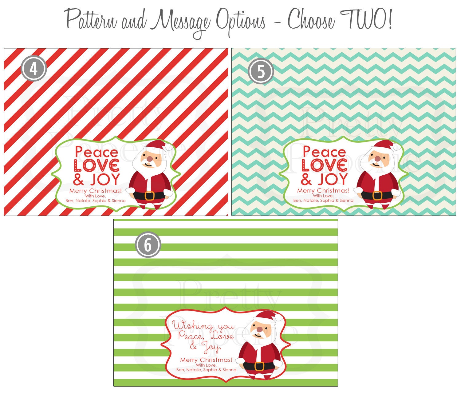 Christmas Treat Bag Tags: Santa - Printable PDF
