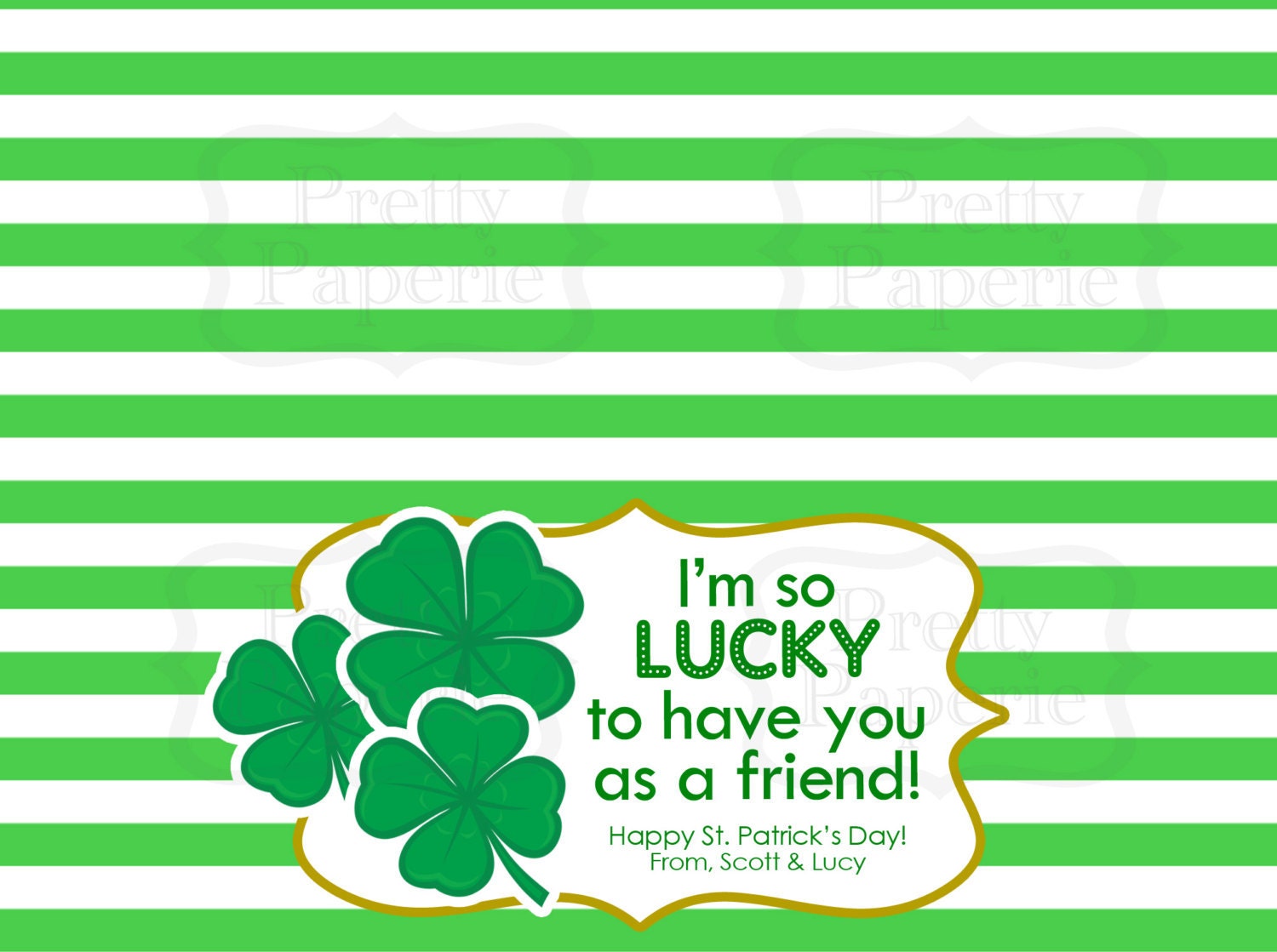 St. Patrick's Day Treat Bag Tags -LUCKY COLLECTION Printable PDF