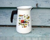 retro atomic era enamelware pitcher