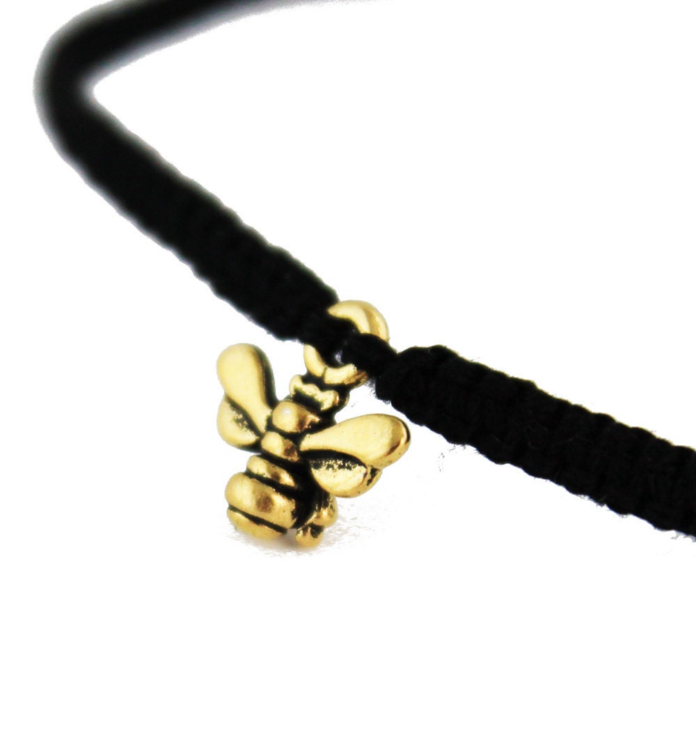 Friendship Bracelet - Honey Bee Bracelet- Gold