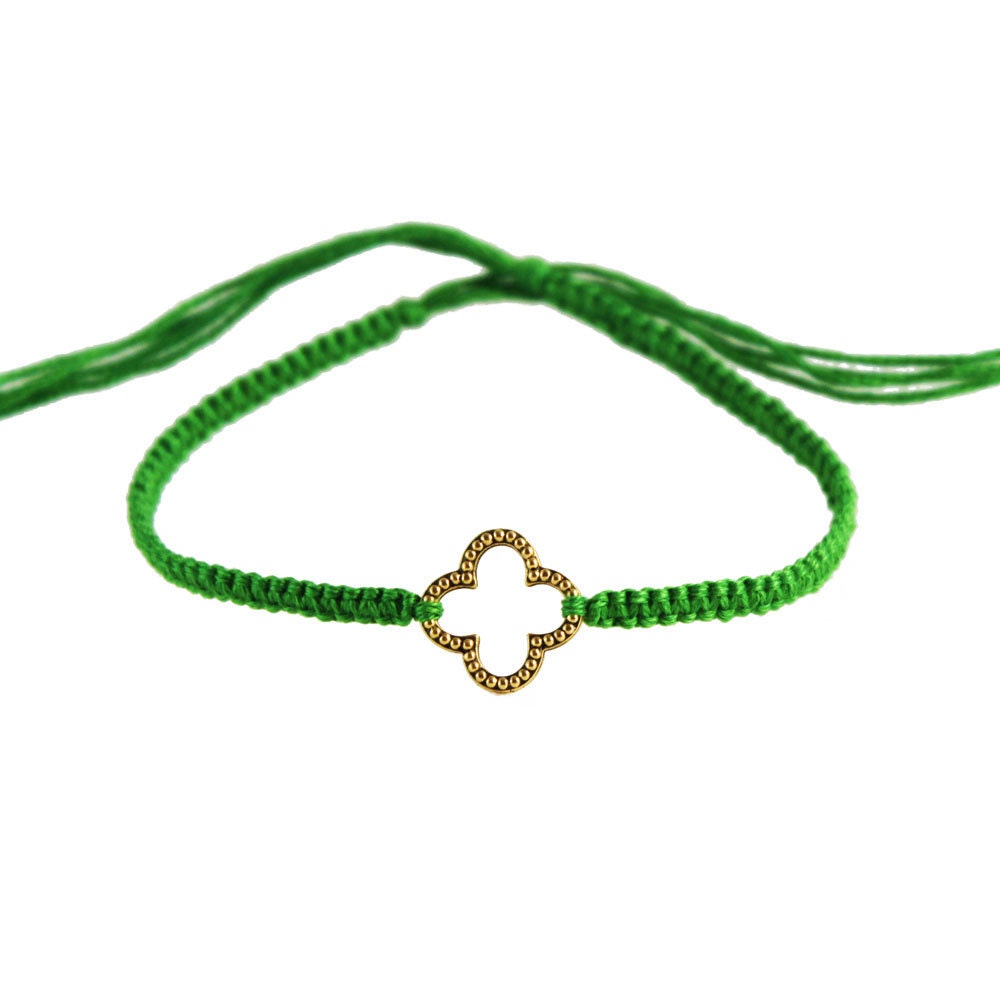 Friendship Bracelet - Clover Bracelet - Gold