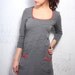 jersey dress - grey - polka dots