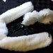 White Fuzzy kitty Cat Ear and Tail Set with Bow