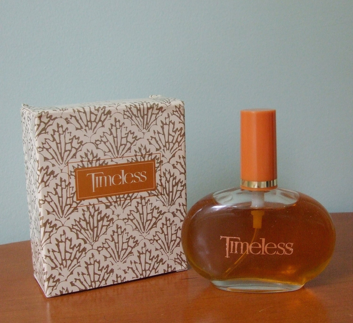 Vintage Avon Timeless Cologne Spray Gold Orange by jessamyjay