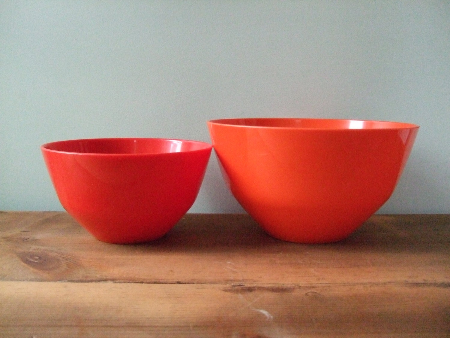 Husqvarna San-Plast Swedish Mixing Bowl Set, Red Orange Bold Color
