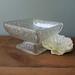Acorn Oak Leaf Motif Compote, Clear Glass Square Candy Dish Pedestal