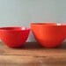 Husqvarna San-Plast Swedish Mixing Bowl Set, Red Orange Bold Color
