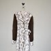 LAST DAY Vintage Childrens Dress / 1950s 1960s Little Girls Dress / Brown and White Animal Print / Vintage Kids Dress
