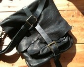 Buffalo Leather Backpack -  large capacity - hand cut hand stitched