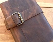 Leather journal large refillable hand stitched - LUSCIOUSLEATHERNYC