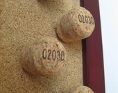 Upcycled Champagne Cork Tacks - numbers craft corks - bulletin board tacks