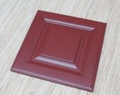 Red Reclaimed Cabinet Door - art supply - wall decor - recycled wood