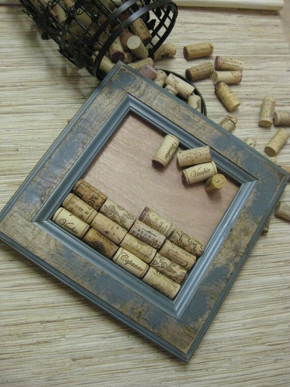 DIY Wine Cork Bulletin Board Kit made from by TheWoodenBee