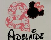 Girls, Minnie Mouse, Appliqued, Long or Short Sleeve, Shirt or Onesie, Disney Vacation,Birthday, YOU DESIGN
