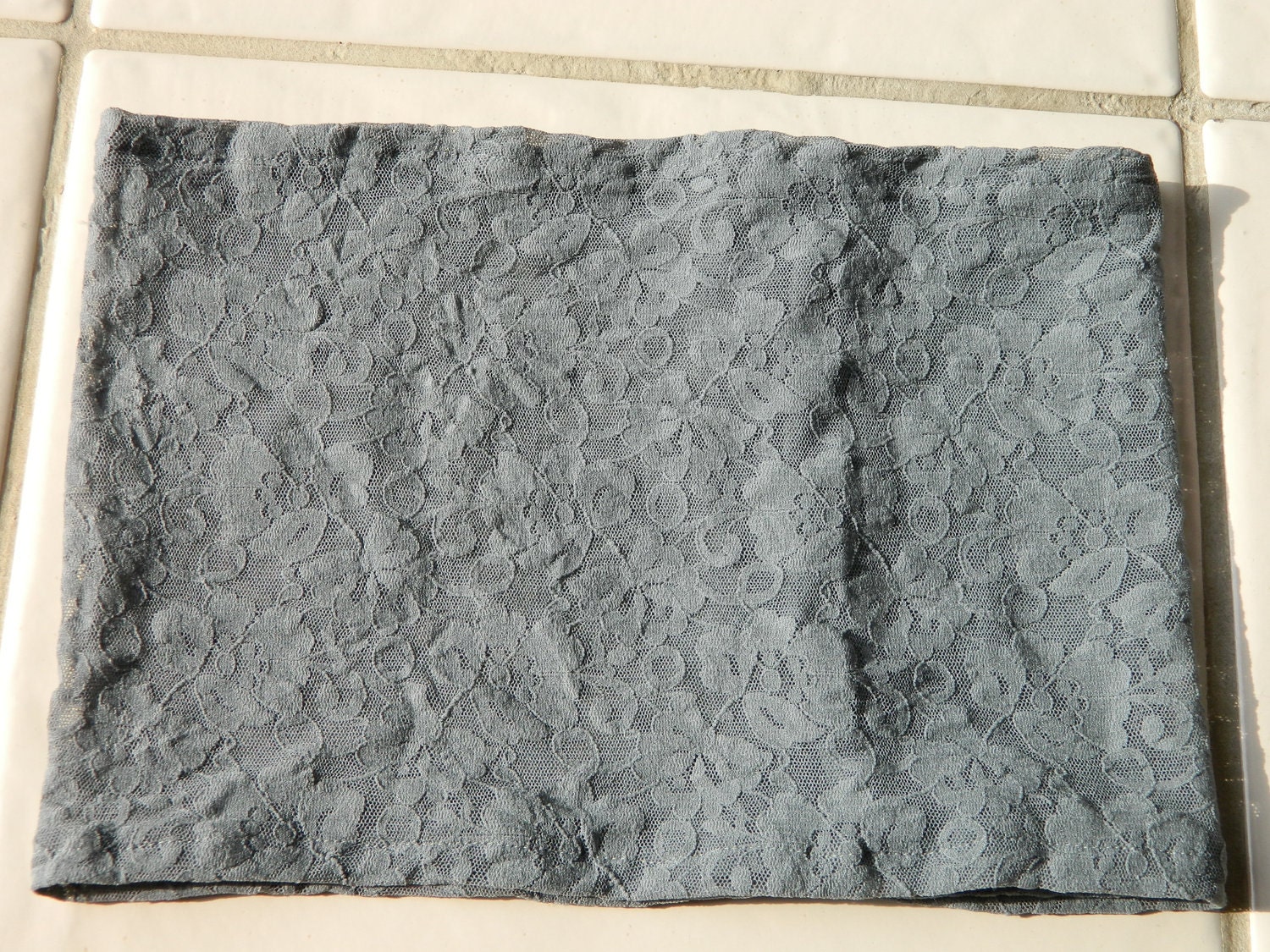 Grey Lace Bandeau Cover up