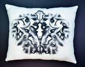 Hand painted and hand made accent pillow, decorative cushion A558