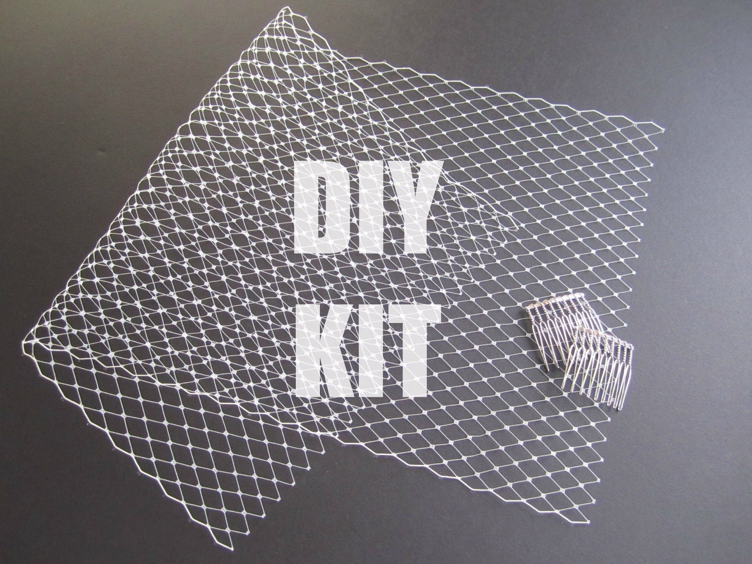 DIY Bandeau Birdcage Veil Kit, Tutorial, Make an Ivory Bridal Veil