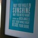IRISH BLESSING - May You Walk In Sunshine - Blue