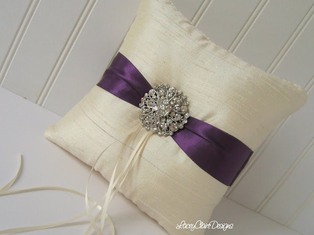 Ring Bearer Pillow Custom Wedding Ring Pillow Dupioni Silk