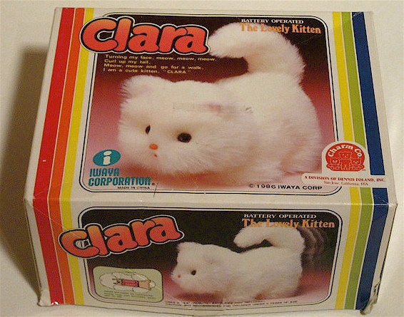 battery operated stuffed cat