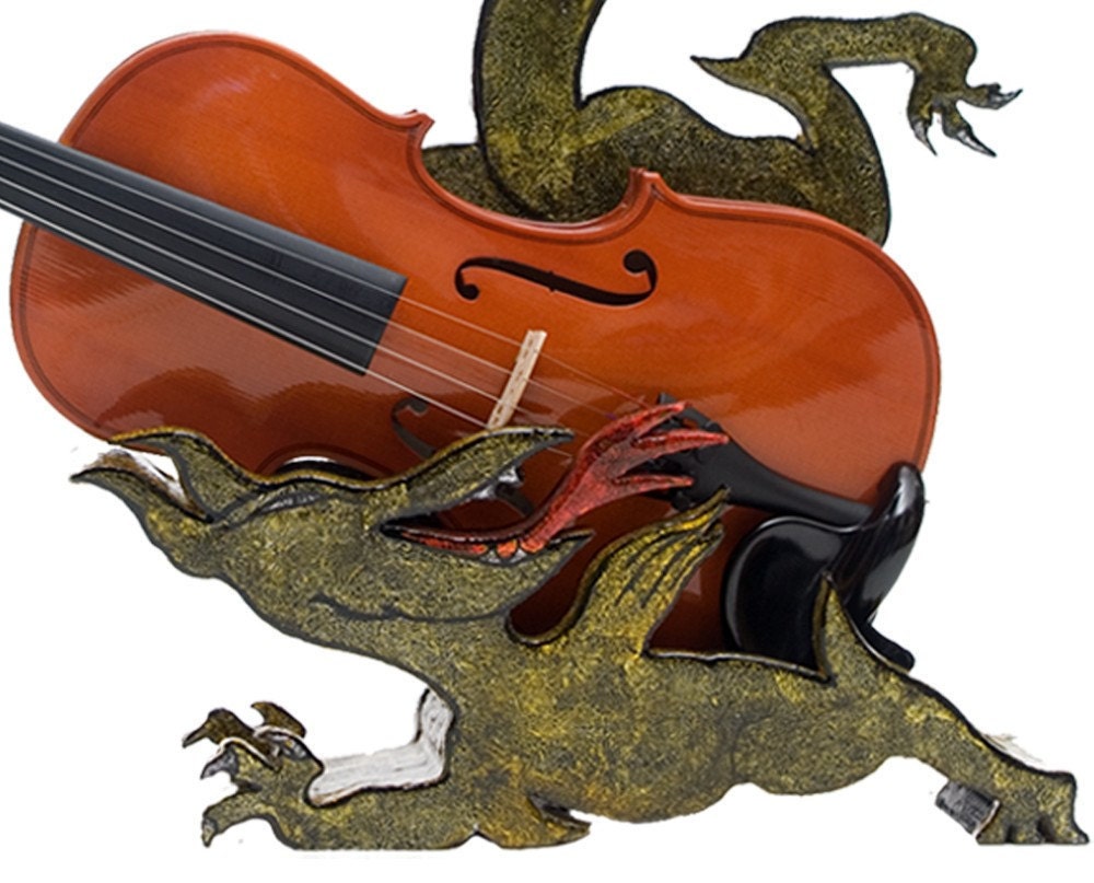 WayWay DECORATIVE VIOLIN HANGER, the look of inlaid glass that frames your instrument while holding but fills the wall when playing