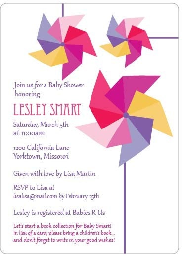 Pinwheels Party Invitation