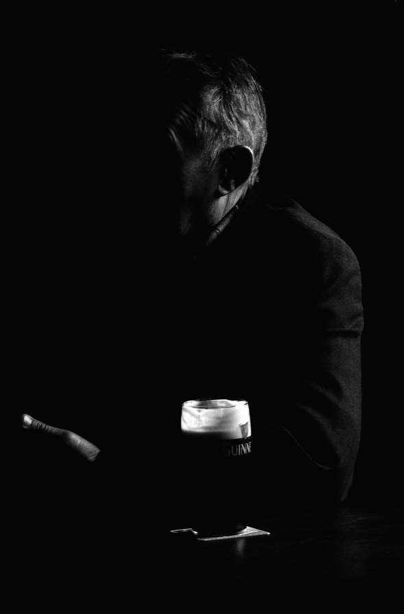 man with pint