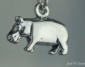 Hippo Charm Hippopotamus African Animal Safari Vacation Sterling Silver