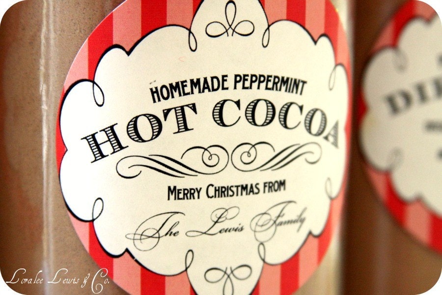 Homemade Holiday Treat Labels . Christmas Labels . Loralee Lewis
