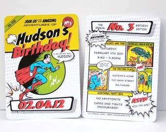 Invitation . Super Hero Collection . by Loralee Lewis