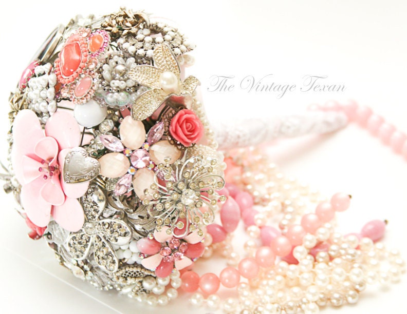 Deposit on a Custom Bridal Country Vintage Brooch Bouquet