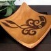 Wooden Bowl - Abstract Squid, Pyrography Design, Woodburned Design, Beech Wood, Made to Order