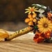 Brooch Bouquet - Vintage Country style brooches, Orange, Green, Yellow, Blue, Brown with a Gecko, bridal bouquet, wedding bouquet