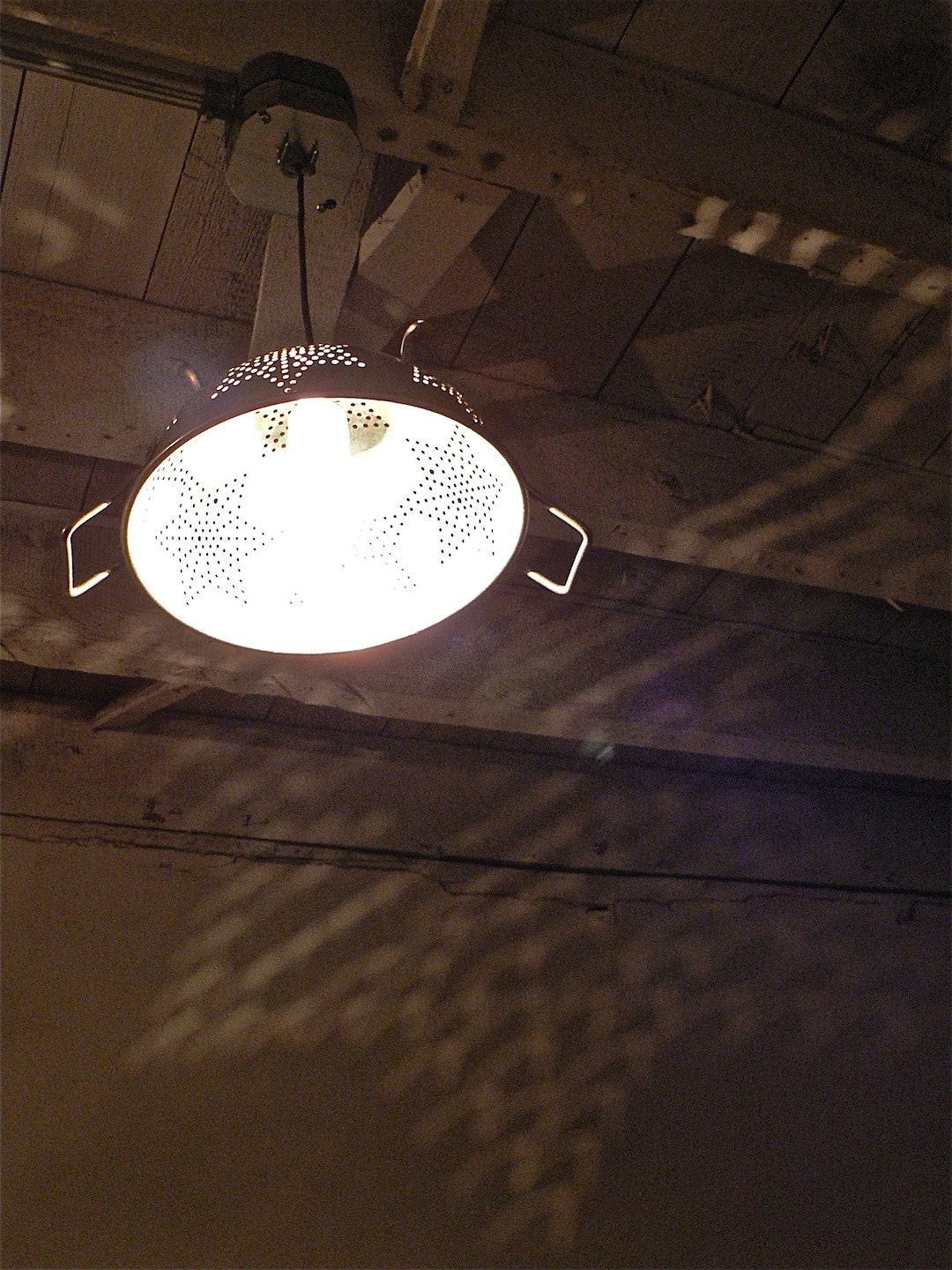Vintage Colander Pendant Light